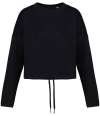 NS429 Native Spirit Ladies Oversized Cropped Sweatshirt Black colour image